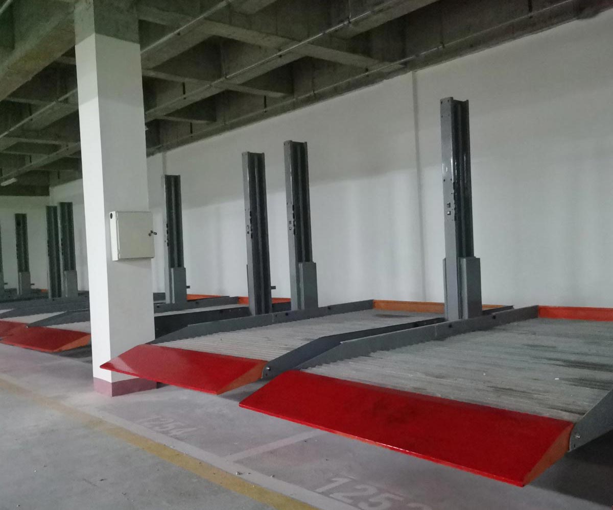 威信两层简易式立体车库安装